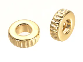 Acheter 10 perles intercalaires à motifs - doré à l'or fin 18k - 6,5 x 2 mm En ligne