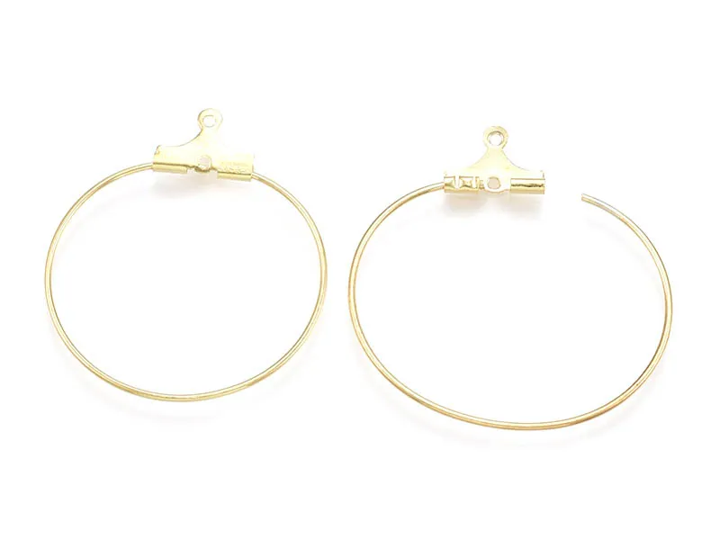 Acheter Lot de 2 intercalaires créoles 33 mm - doré à l'or fin 18k En ligne