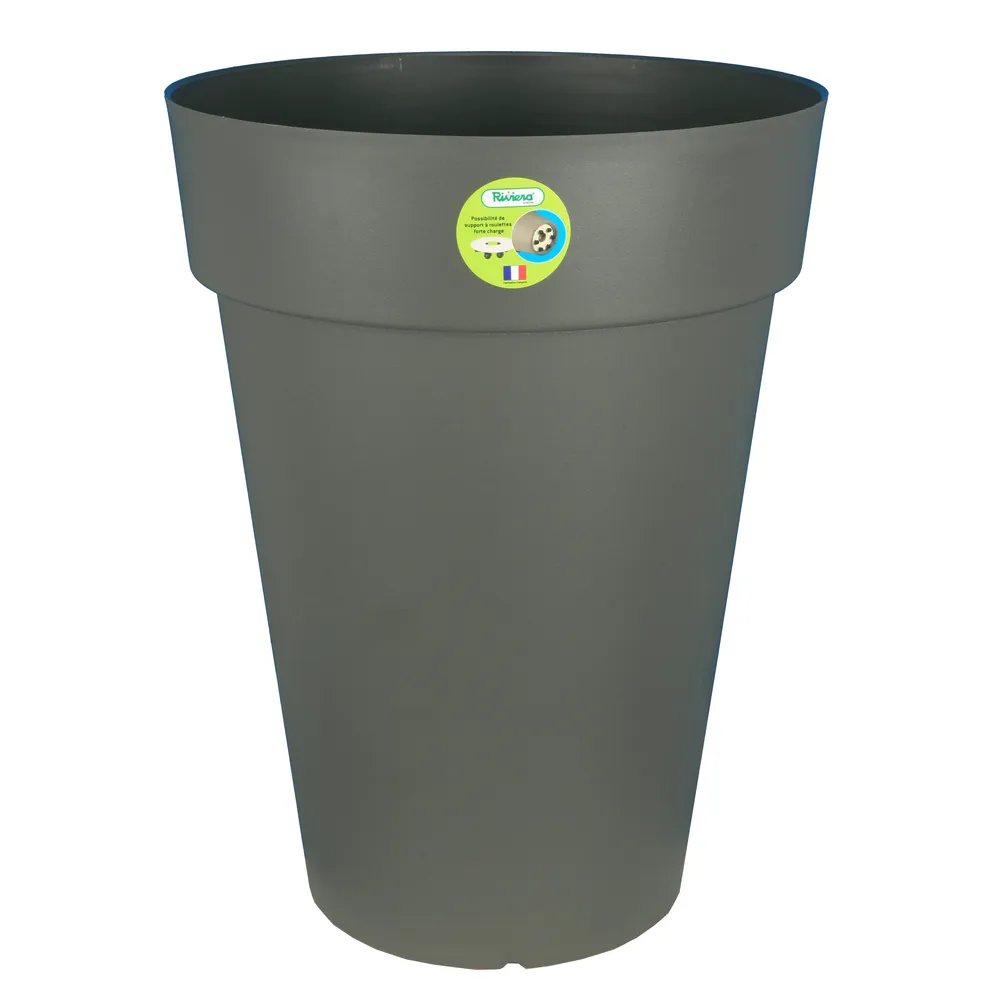 Bac Soleilla haut en polypropylène 100% recyclable Gris H.52 Ø.39cm