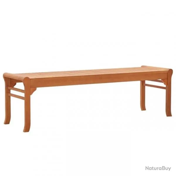 Banc de jardin 3 places 150 cm Bois d'eucalyptus solide 47291