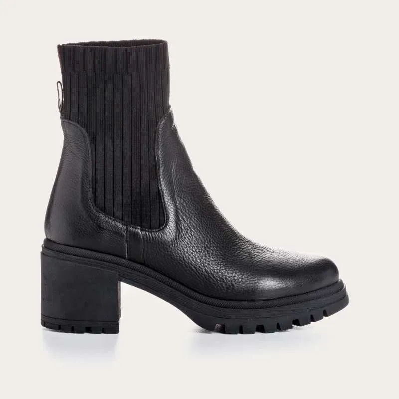 BOOTS A TALONS DITA CUIR GRAINE