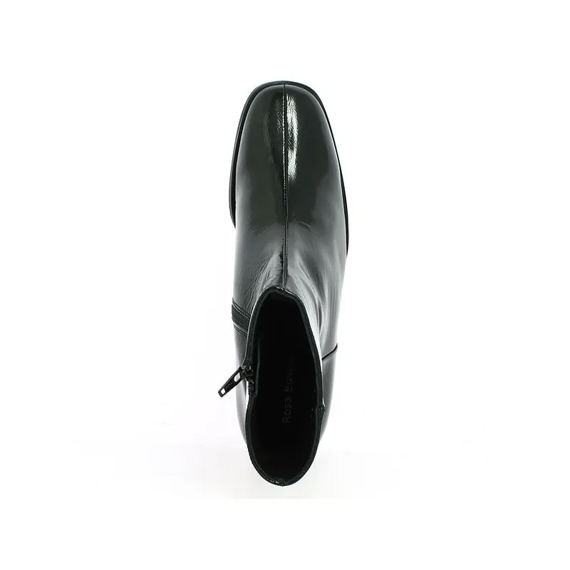 Boots à talons vernies noires Bettina