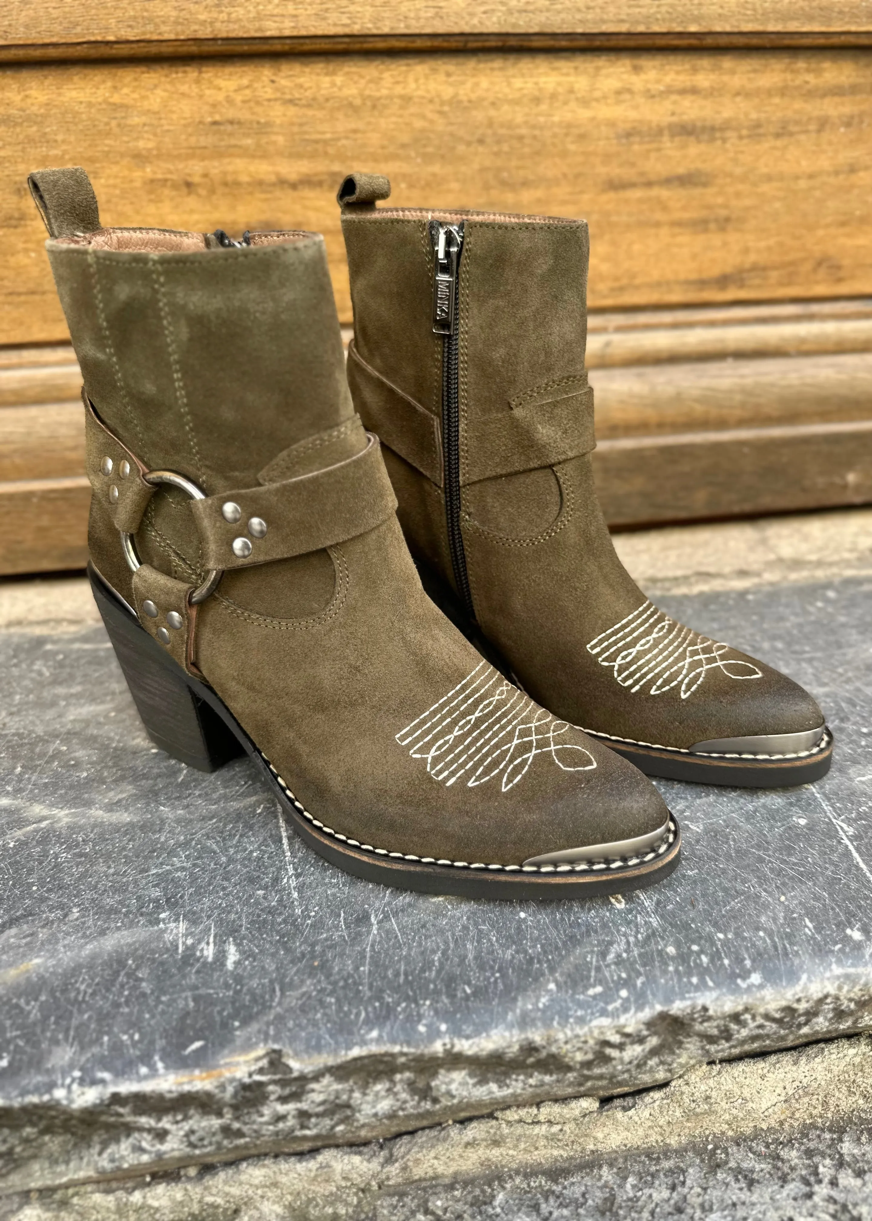 Bottines à talons Minka Hanny Kaki