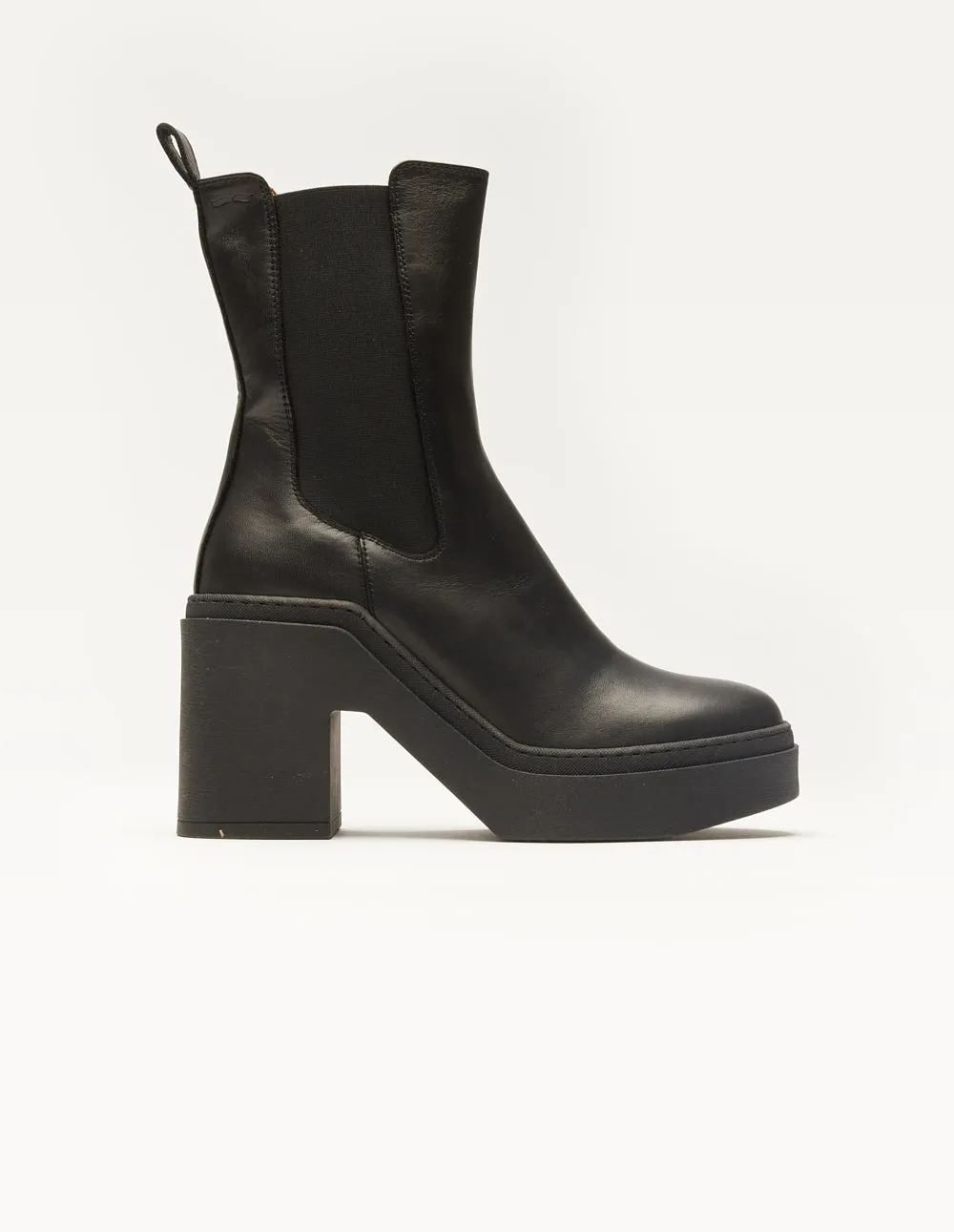 Bottines à talons Sophie - Cuir noir