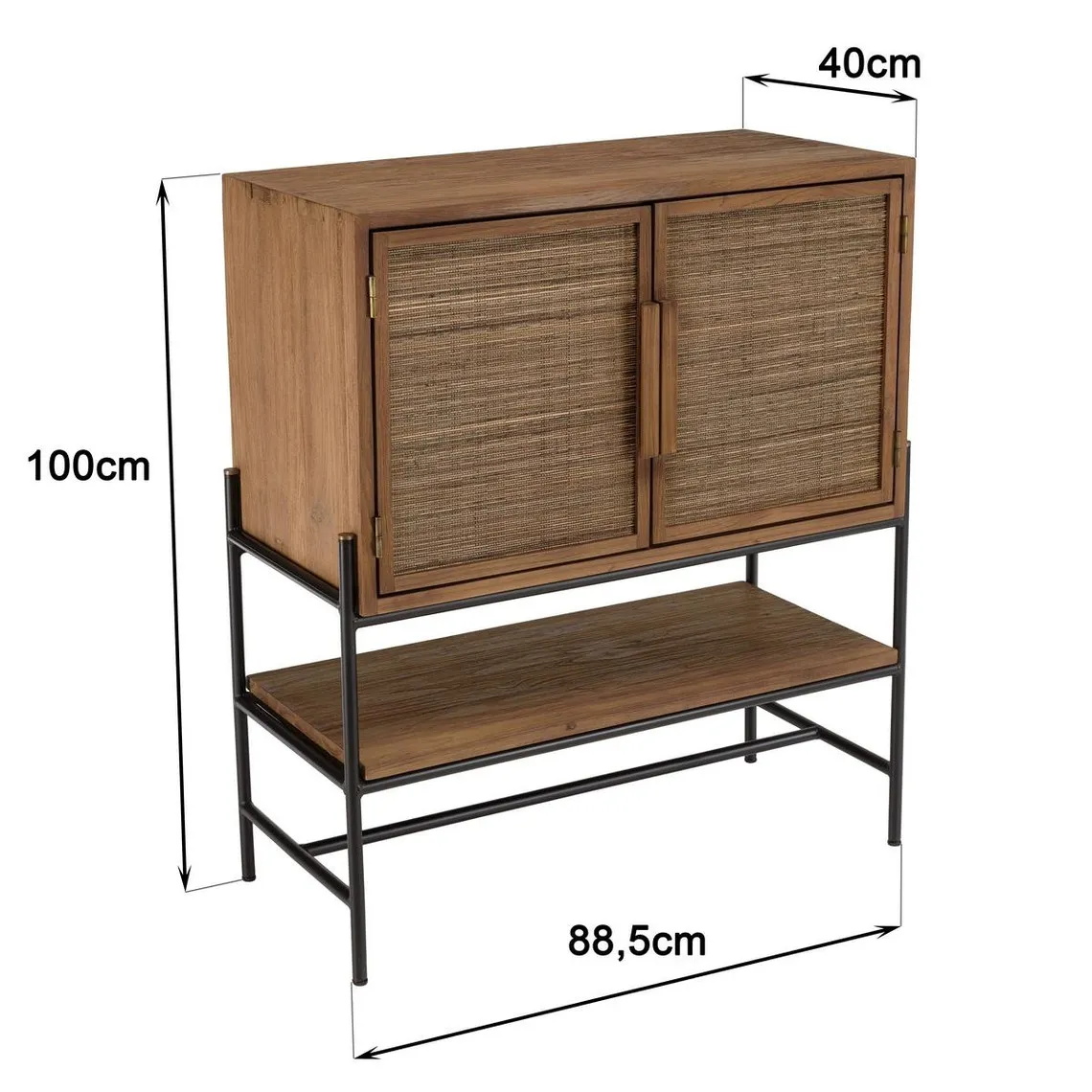 Buffet 2 portes en bois de teck recyclé  | 3 Suisses