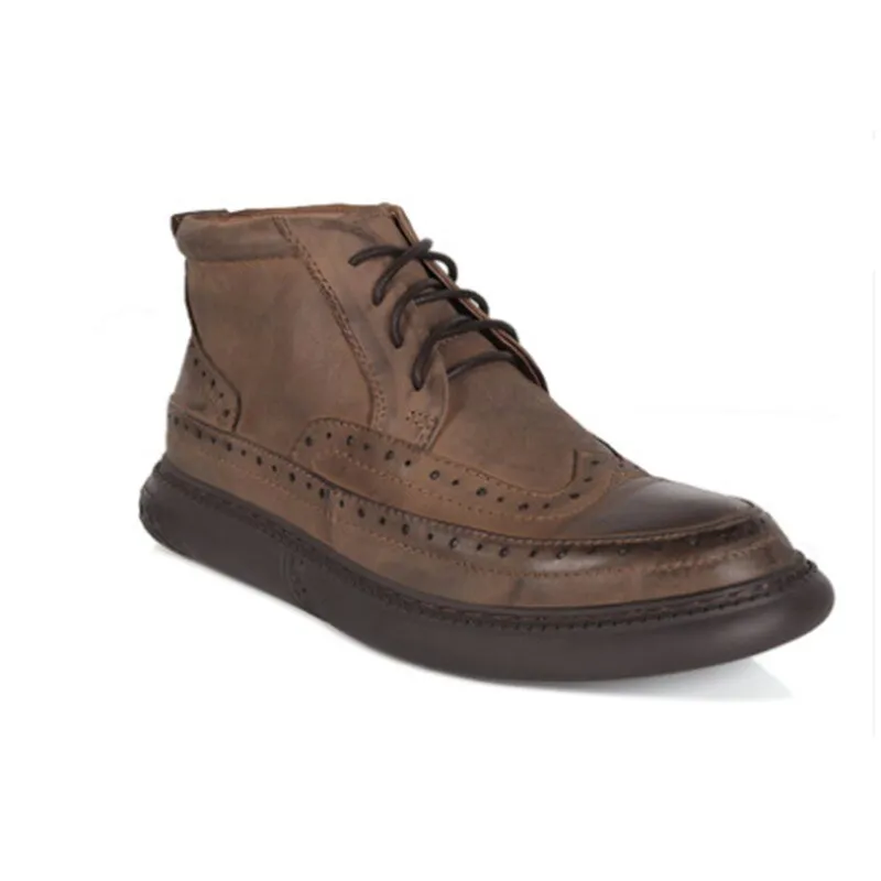 Chaussures Vintage Cuir Montante