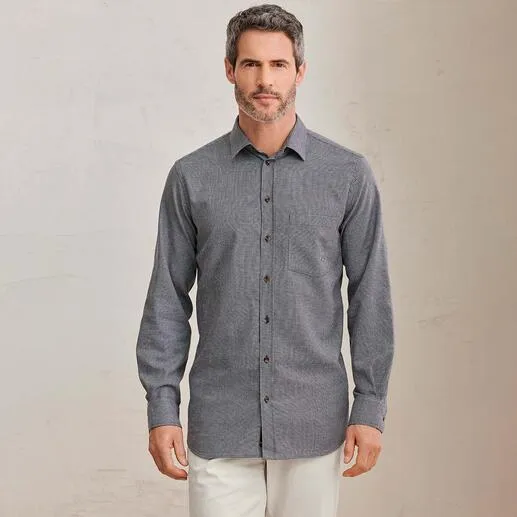 Chemise en flanelle de cachemire, motif Vichy