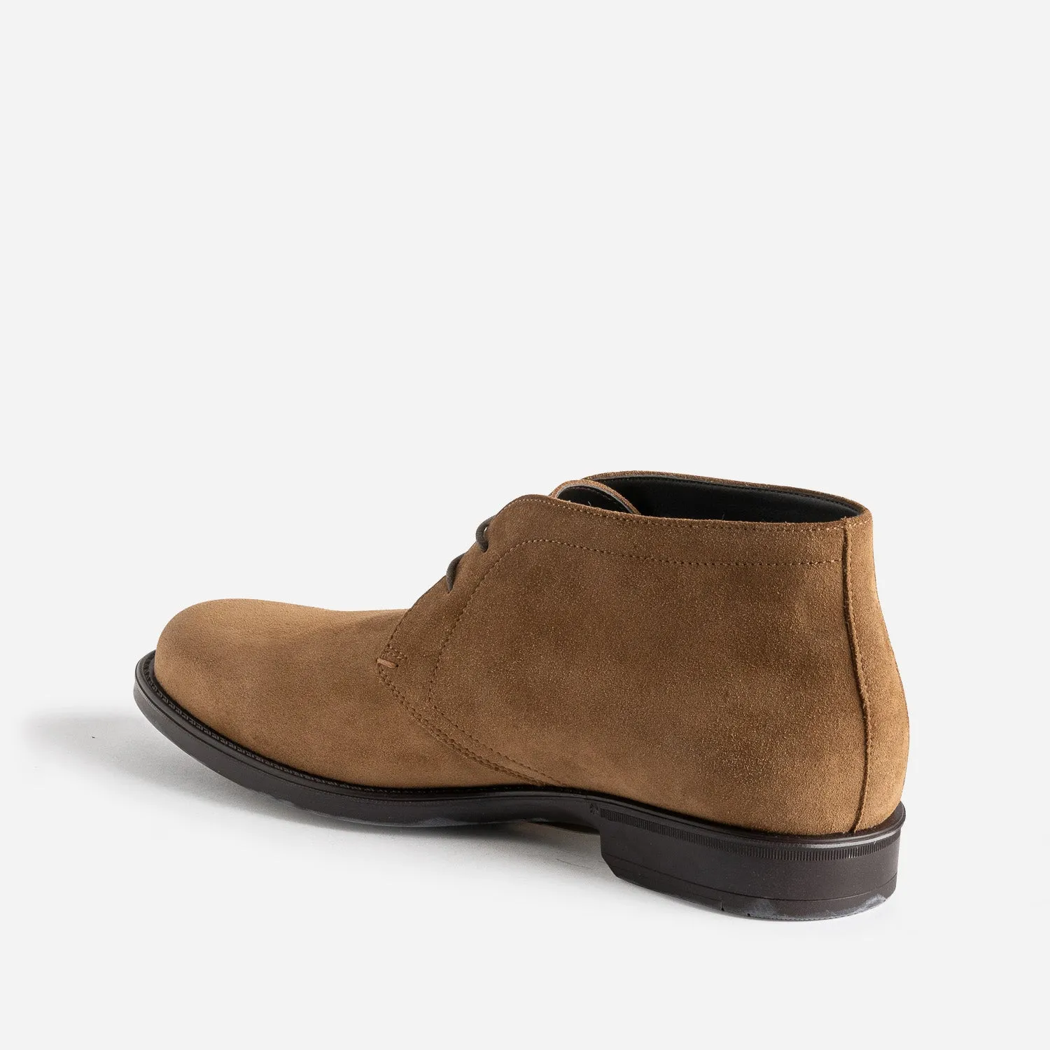 Chunky boots beige foncé cuir velours - Boots Homme | ERAM