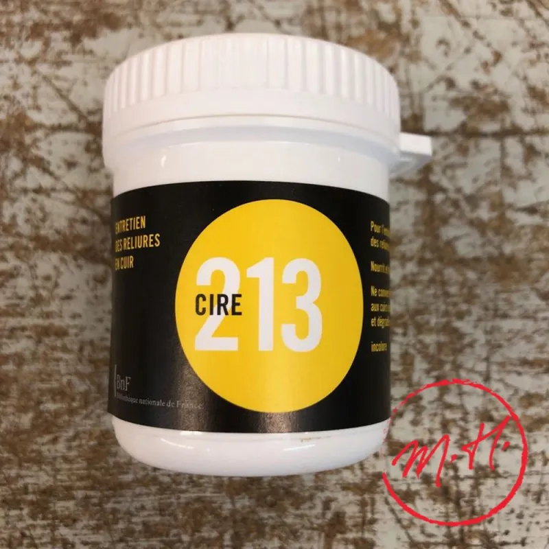 Cire 213 pour entretien des reliures en cuir