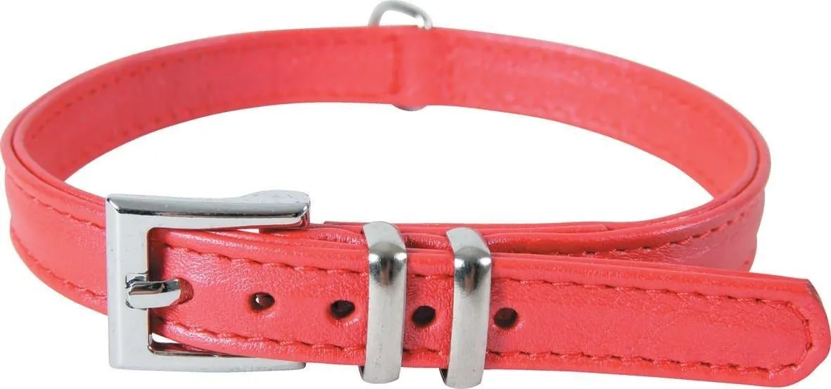 Collier cuir Victoria - 36 à 39cm - rouge
