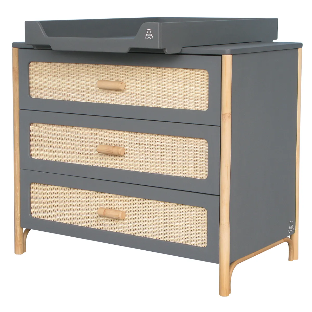 Commode en Rotin et Plan à Langer Océania - Silex