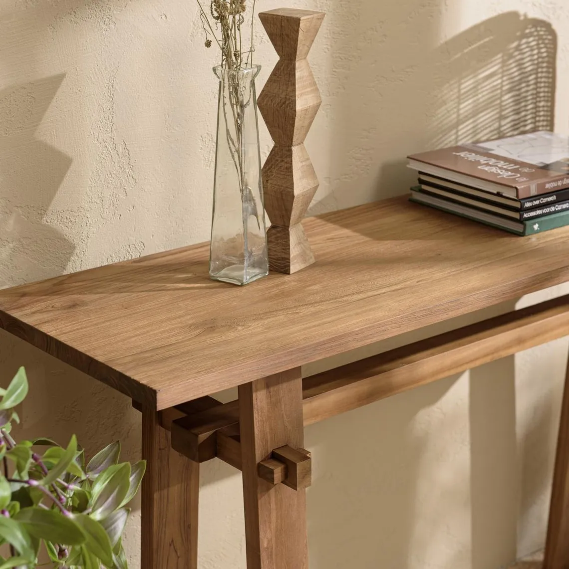 Console 140x40cm en bois de teck recyclé  | 3 Suisses