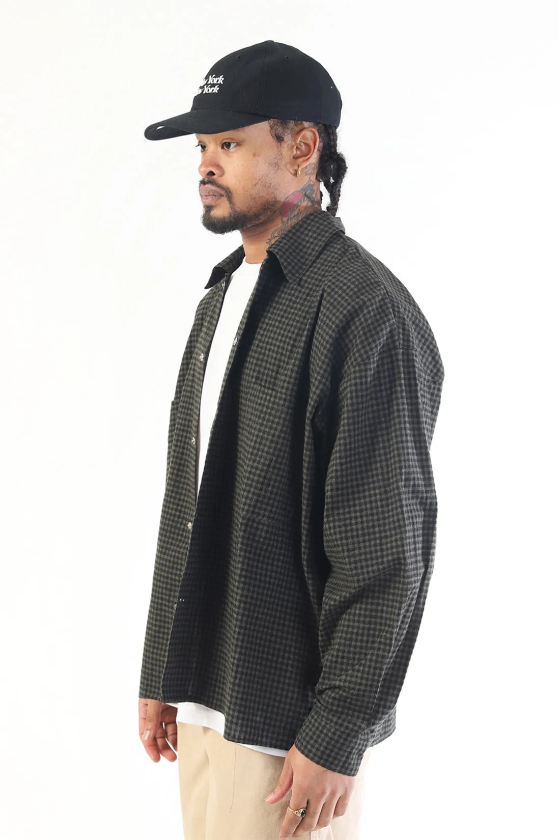 Costes Kouri check shirt Khaki - GRADUATE STORE