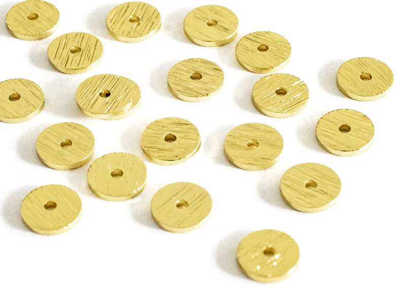 Créez des bijoux avec ces perles intercalaires rondes doré à l'or fin