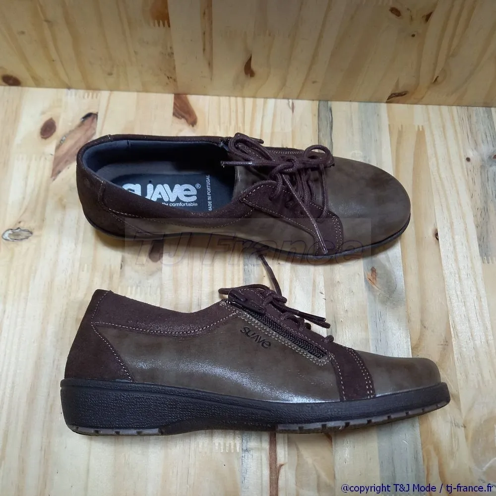 Derby confort femme tout cuir Suave 8069