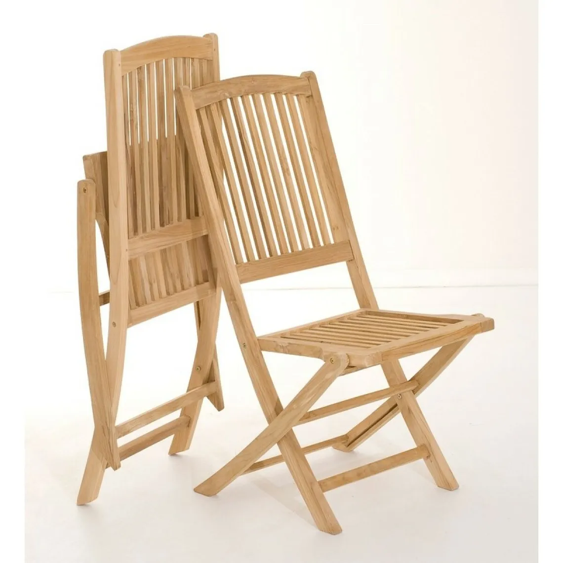 Ensemble de 2 chaises de jardin Lombock en bois Teck | 3 Suisses