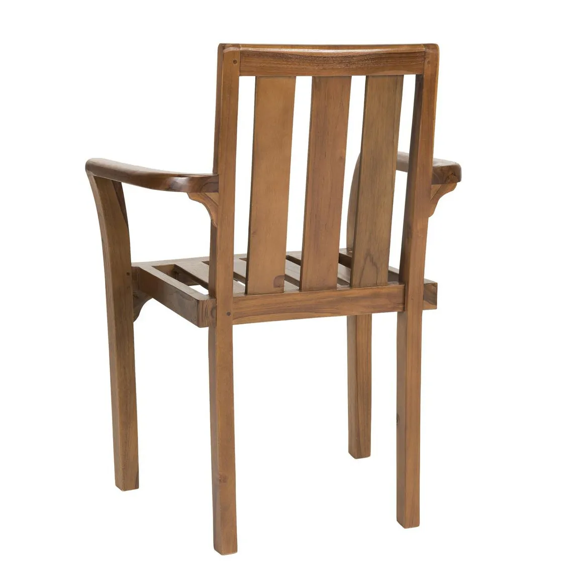 Ensemble de 2 fauteuils empilables HANNA en bois teck huilé | 3 Suisses
