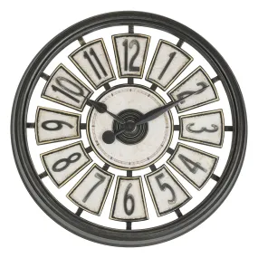 Horloge DAVY plastique marron D 39cm 