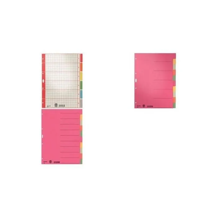 intercalaires en carton, vierges, A4, blanc, 6 onglets