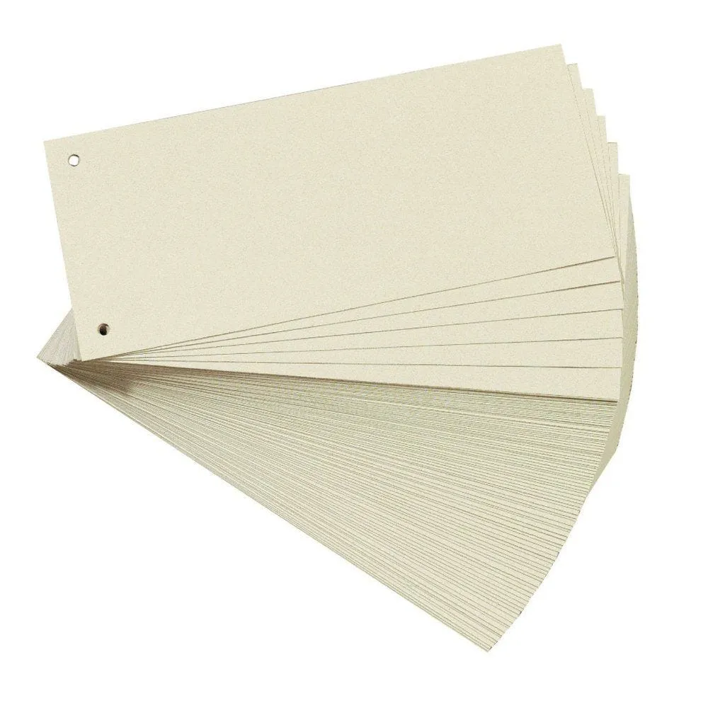 Intercalaires perforés 105x240mm pour A4 Carte 190g Chamois - Paquet de 100