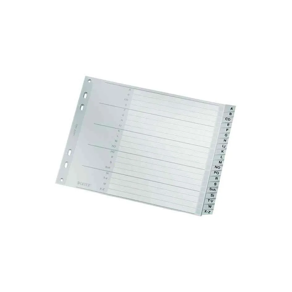 Intercalaires Plastique Alphabetique A-Z 20 compatiments A4 extra large