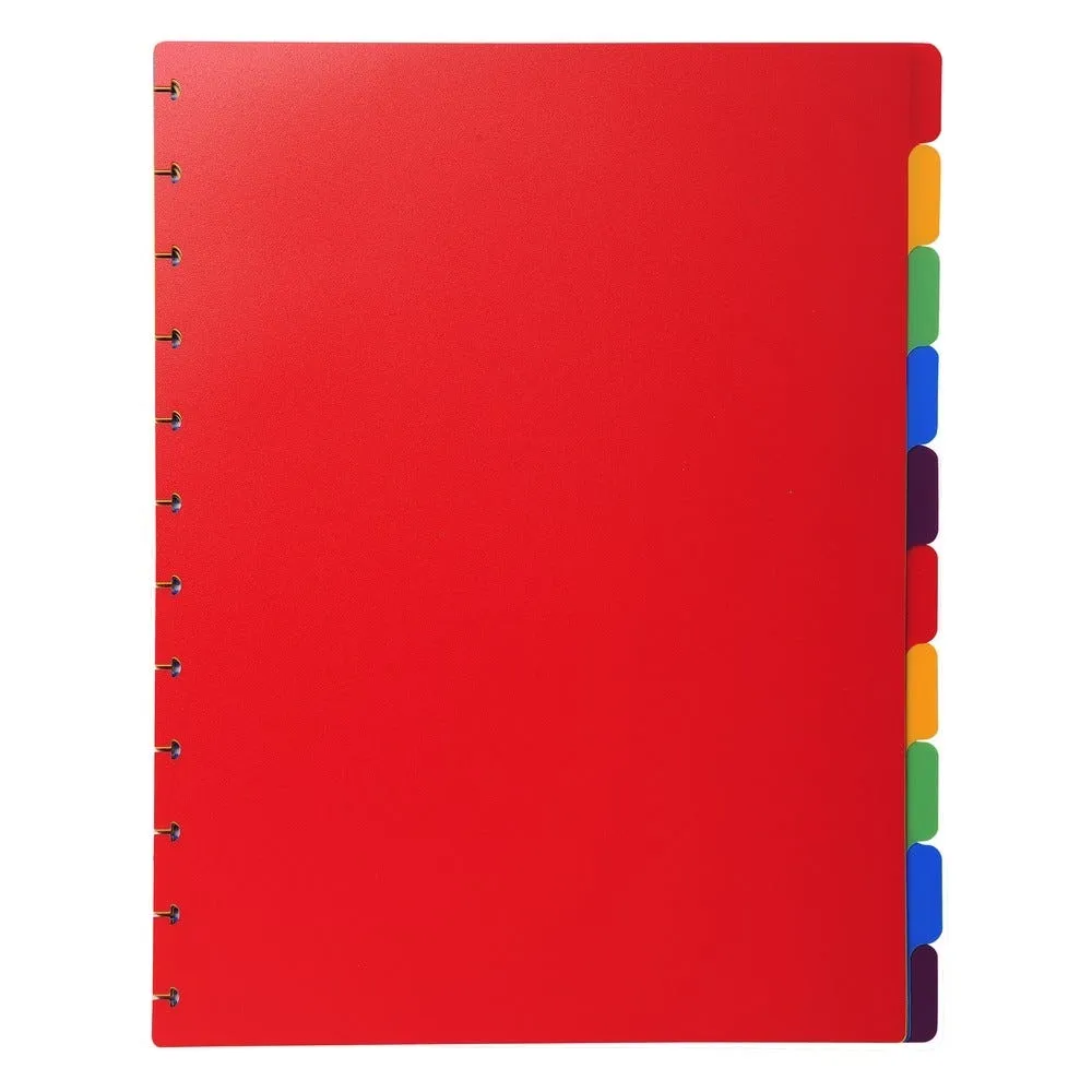 Intercalaires PP couleurs 10 positions pour porte-vues à anneaux assortisx10