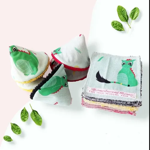Lot 5 tipis à pipi et 10 lingettes lavables dragon (doudou de belgique) - tipis à zizi