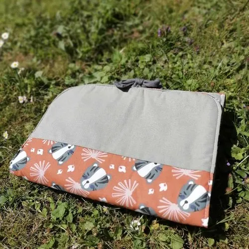 Matelas à langer nomade - animal rouille