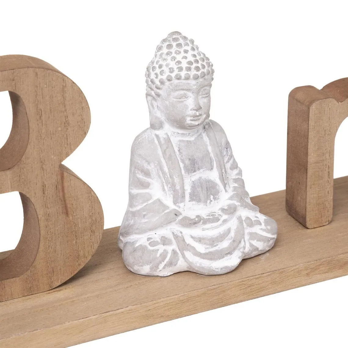 Mot Bouddha 52x8x11,5 en panneau de bois MDF | 3 Suisses