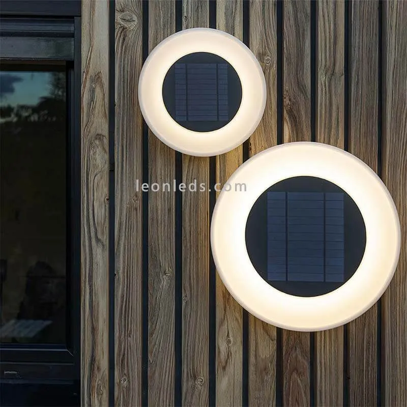 New Garden Wally 27 ou 39cm applique solaire LED circulaire | LeonLeds.com