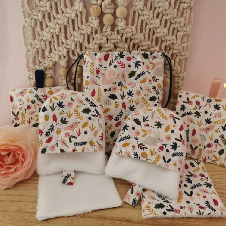 Pack bien-être 10 - Pochon, lingettes et débarbouillettes