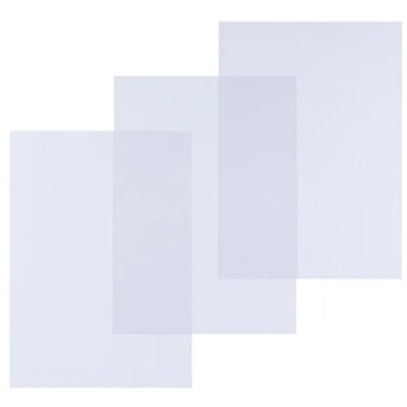 Plats de couverture A3 en PVC transparent - 300 microns - 100 pochettes