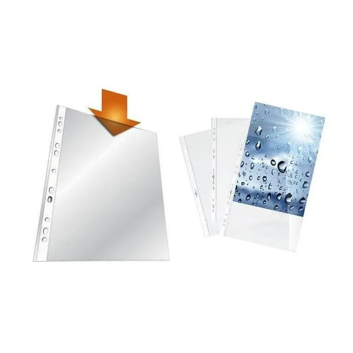 Pochettes perforées, A4, PP, 0,06 mm, transparentes