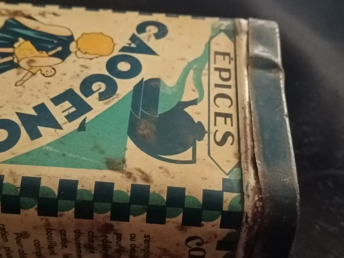 Rare - Boîte Publicitaire en tôle  Cacao " Caogénol