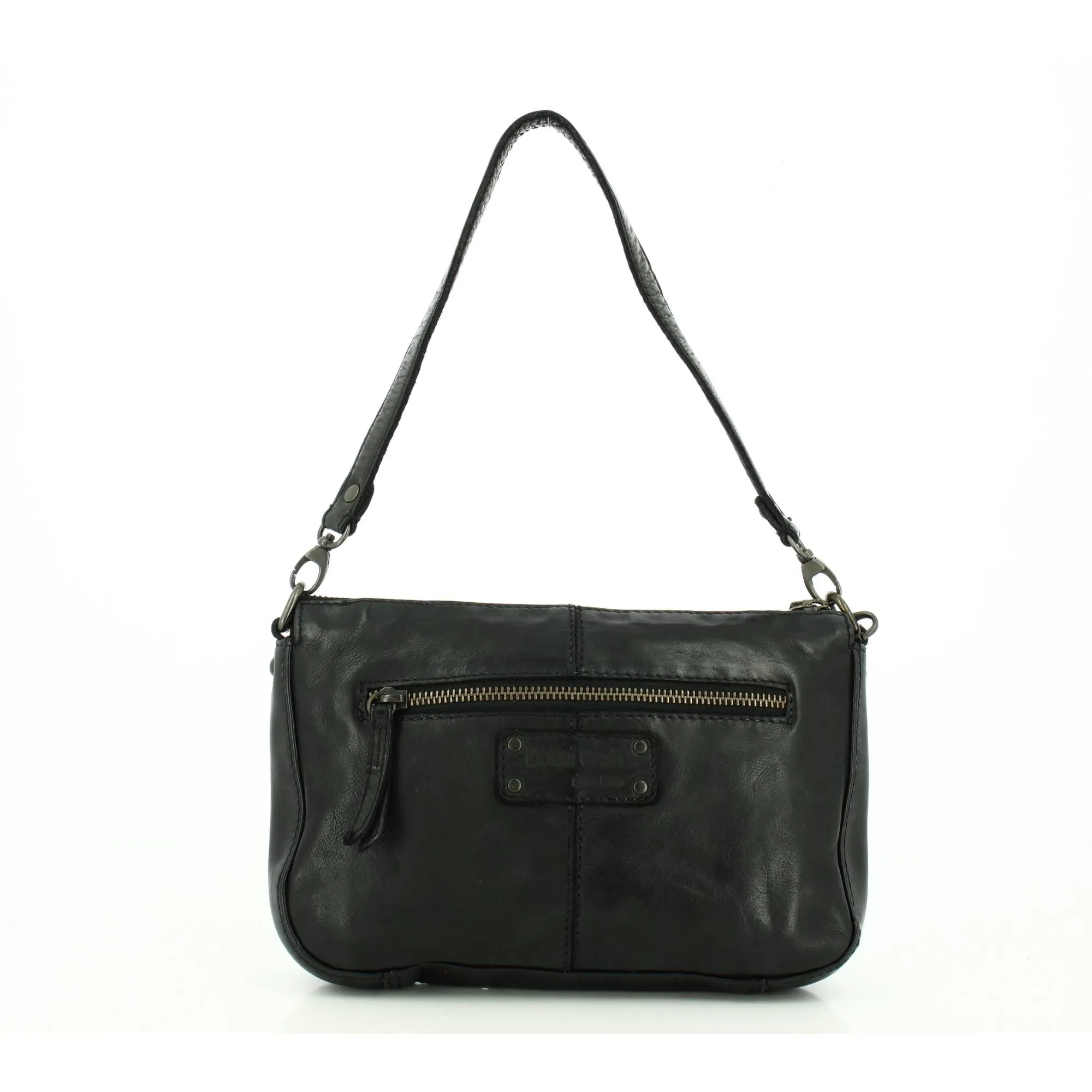 Sac besace Gianni Conti porté épaule en cuir clouté 4203684