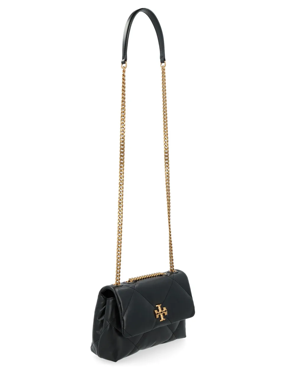 Sac porté épaule  Tory Burch petit Kira en cuir noir
