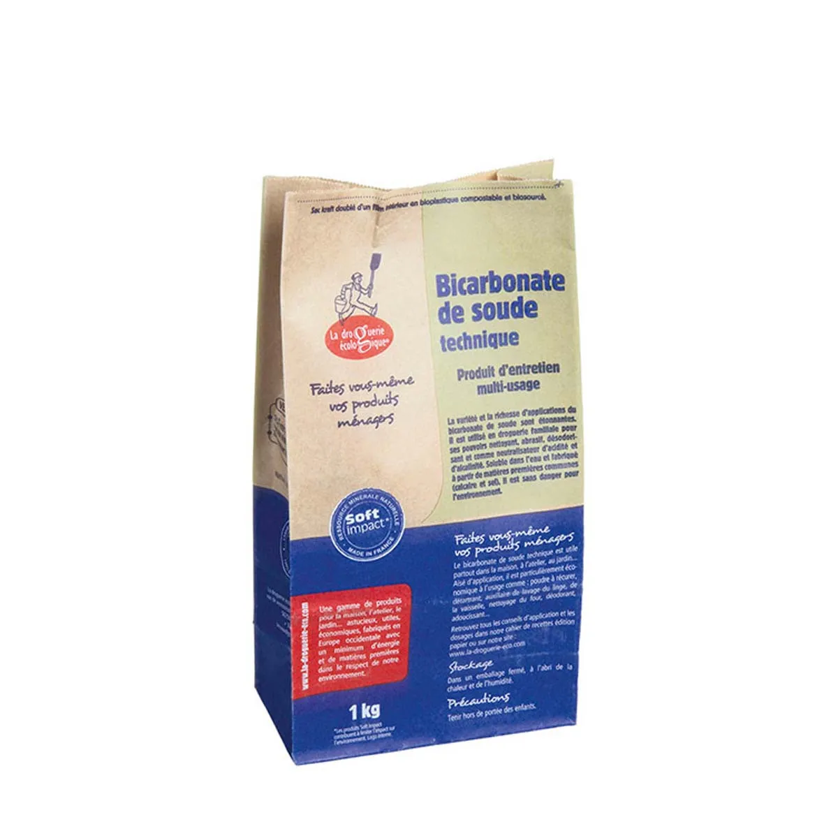 Sachet de bicarbonate de soude - 1kg - Entretien maison