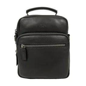 Sacoche homme porté main/épaule en cuir KATANA chocolat | Planetebag.com