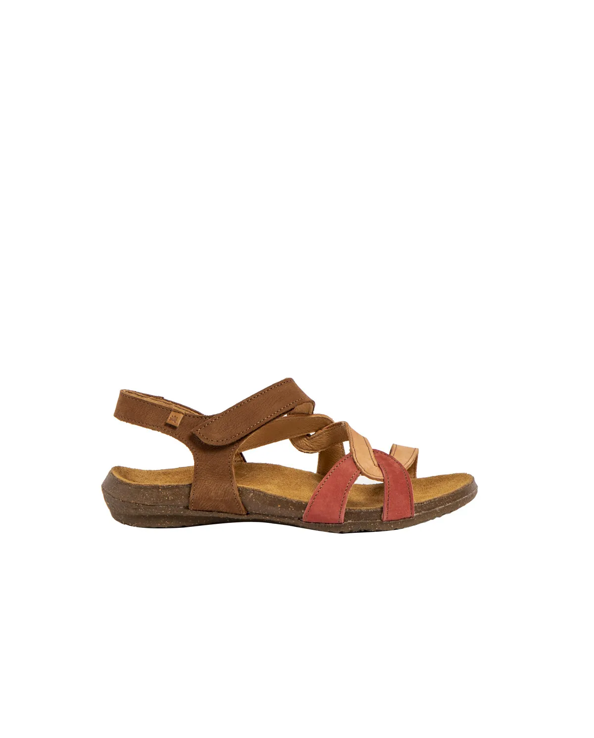 Sandales confortables plates à lanières entrelacées - Marron