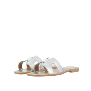 Sandales Hermès Cuir Gris