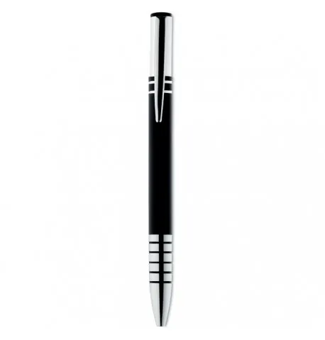 Stylo Bille Publicitaire en Aluminium et en Noir Argenté et Titanium