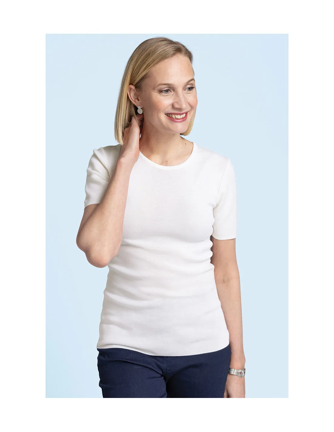 Tee-shirt laine manches courtes