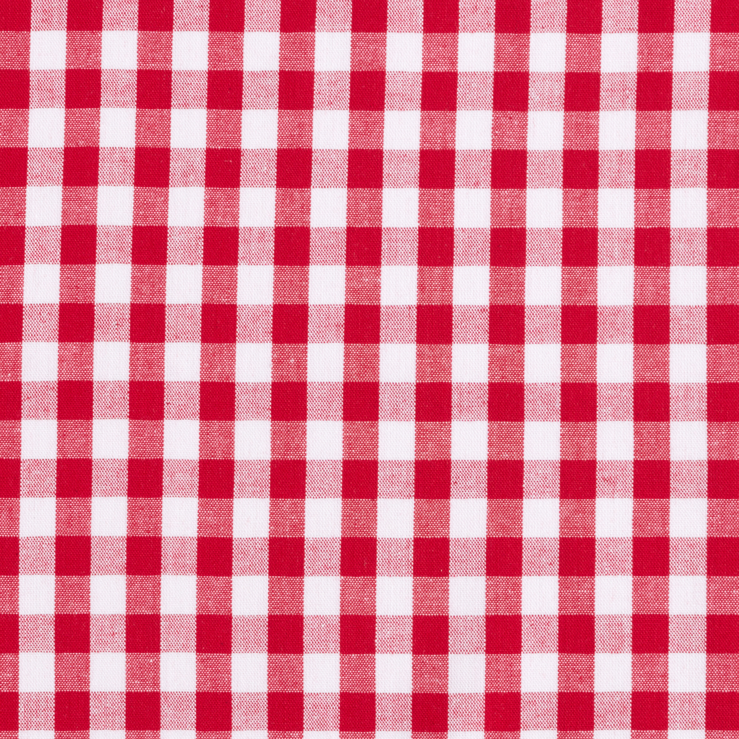 Tissu en coton Vichy à carreaux 1 cm – rouge/blanc