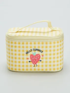 Vanity à carreaux vichy avec imprimé - Jaune