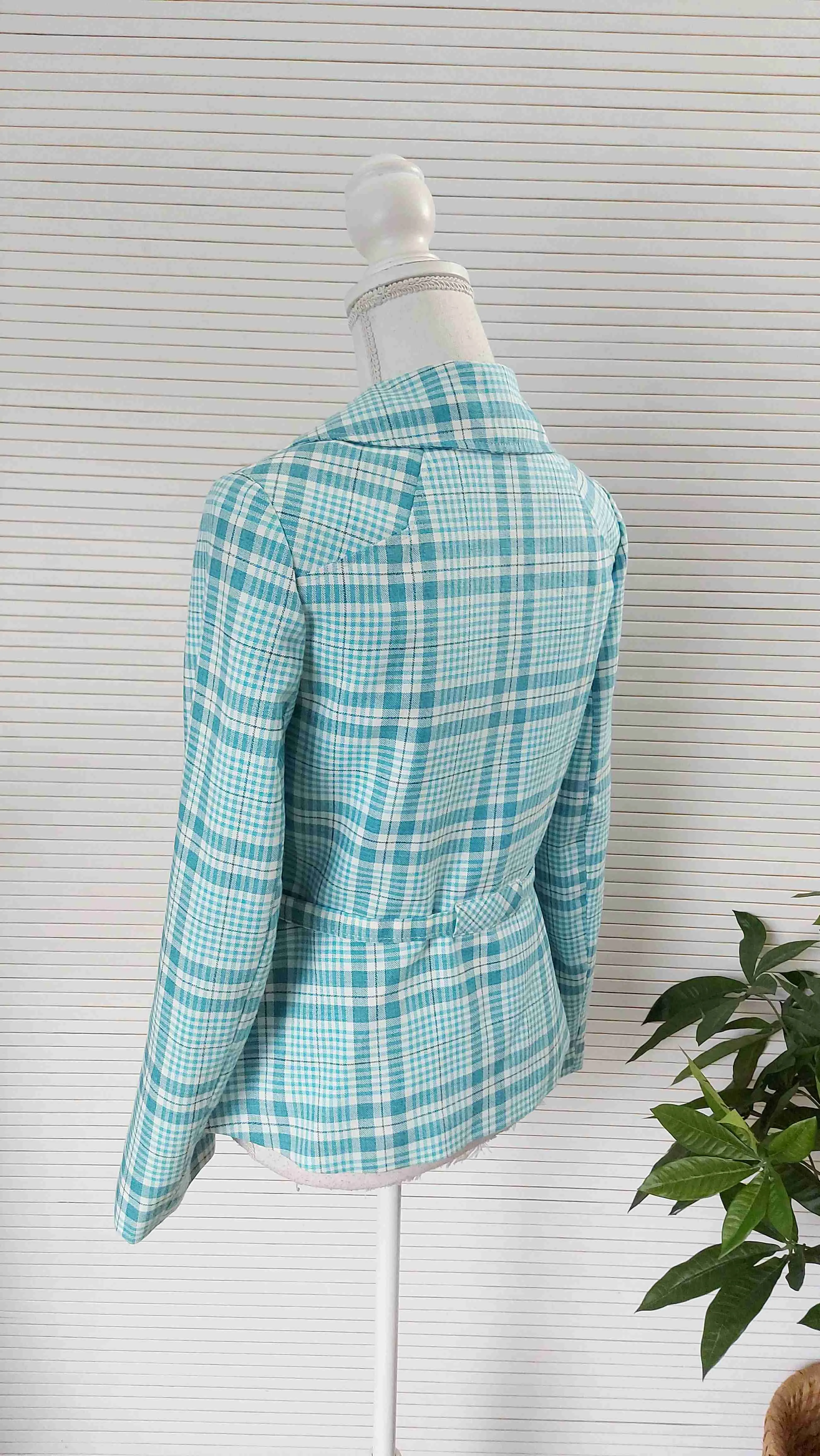 Veste vichy en coton